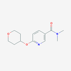 molecular formula C13H18N2O3 B2679700 N,N-二甲基-6-((四氢-2H-吡喃-4-基)氧基)烟酰胺 CAS No. 1904433-38-0