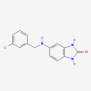 5-{[(3-chlorophenyl)methyl]amino}-2,3-dihydro-1H-1,3-benzodiazol-2-one