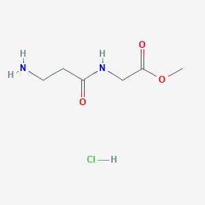 molecular formula C6H13ClN2O3 B2679705 Methyl 2-(3-aminopropanamido)acetate hydrochloride CAS No. 1553568-14-1