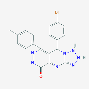 molecular formula C19H14BrN7O B267971 8-(4-bromophenyl)-10-(4-methylphenyl)-2,4,5,6,7,11,12-heptazatricyclo[7.4.0.03,7]trideca-1,3,9,11-tetraen-13-one 