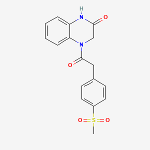 4-(2-(4-(methylsulfonyl)phenyl)acetyl)-3,4-dihydroquinoxalin-2(1H)-one