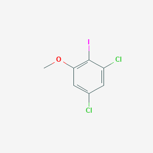 molecular formula C7H5Cl2IO B2679730 1,5-二氯-2-碘-3-甲氧基苯 CAS No. 1271523-34-2
