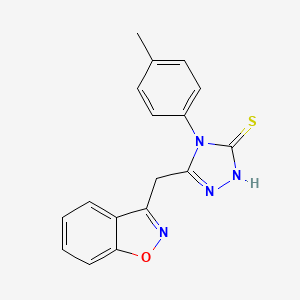 molecular formula C17H14N4OS B2679745 5-(1,2-benzisoxazol-3-ylmethyl)-4-(4-methylphenyl)-4H-1,2,4-triazole-3-thiol CAS No. 861206-87-3