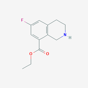 molecular formula C12H14FNO2 B2679746 Ethyl 6-fluoro-1,2,3,4-tetrahydroisoquinoline-8-carboxylate CAS No. 2248401-52-5