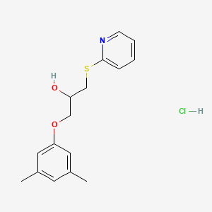 molecular formula C16H20ClNO2S B2679750 1-(3,5-二甲基苯氧基)-3-(吡啶-2-基硫基)丙醇盐酸盐 CAS No. 1185427-03-5