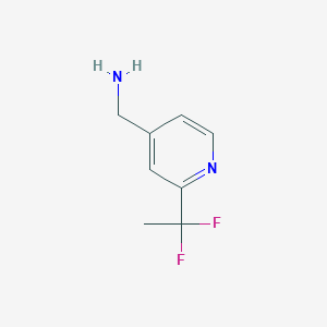 molecular formula C8H10F2N2 B2679753 [2-(1,1-Difluoroethyl)pyridin-4-yl]methanamine CAS No. 1785407-17-1