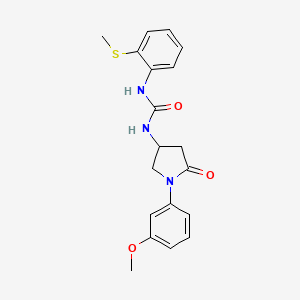 1-(1-(3-Methoxyphenyl)-5-oxopyrrolidin-3-yl)-3-(2-(methylthio)phenyl)urea