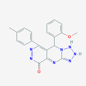 molecular formula C20H17N7O2 B267977 8-(2-methoxyphenyl)-10-(4-methylphenyl)-2,4,5,6,7,11,12-heptazatricyclo[7.4.0.03,7]trideca-1,3,9,11-tetraen-13-one 