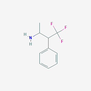 molecular formula C10H12F3N B2679773 4,4,4-Trifluoro-3-phenylbutan-2-amine CAS No. 2248272-01-5