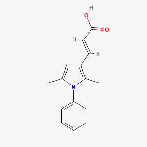 molecular formula C15H15NO2 B2679779 3-(2,5-dimethyl-1-phenyl-1H-pyrrol-3-yl)prop-2-enoic acid CAS No. 1613051-39-0
