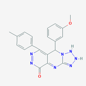 8-(3-methoxyphenyl)-10-(4-methylphenyl)-2,4,5,6,7,11,12-heptazatricyclo[7.4.0.03,7]trideca-1,3,9,11-tetraen-13-one