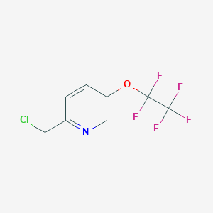 molecular formula C8H5ClF5NO B2679784 2-(Chloromethyl)-5-(1,1,2,2,2-pentafluoroethoxy)pyridine CAS No. 2411298-68-3