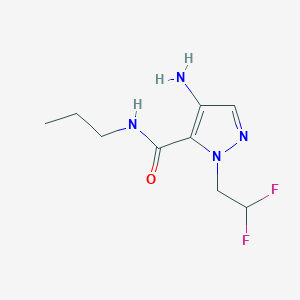 molecular formula C9H14F2N4O B2679794 4-Amino-1-(2,2-difluoroethyl)-N-propyl-1H-pyrazole-5-carboxamide CAS No. 2101199-86-2