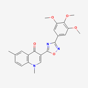 1,6-dimethyl-3-[3-(3,4,5-trimethoxyphenyl)-1,2,4-oxadiazol-5-yl]quinolin-4(1H)-one