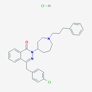 molecular formula C30H32ClN3O.ClH.H2O B026798 4-[(4-Chlorophenyl)methyl]-2-[1-(3-phenylpropyl)azepan-4-yl]phthalazin-1-one;hydrochloride CAS No. 110406-46-7
