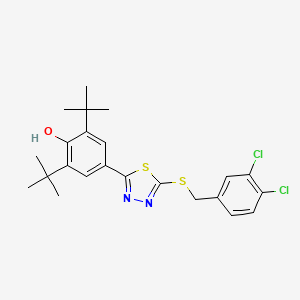 2,6-Di(tert-butyl)-4-{5-[(3,4-dichlorobenzyl)sulfanyl]-1,3,4-thiadiazol-2-yl}benzenol