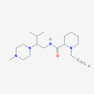 N-[3-methyl-2-(4-methylpiperazin-1-yl)butyl]-1-(prop-2-yn-1-yl)piperidine-2-carboxamide