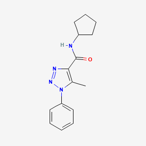molecular formula C15H18N4O B2679841 N-cyclopentyl-5-methyl-1-phenyl-1H-1,2,3-triazole-4-carboxamide CAS No. 924841-10-1