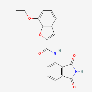 molecular formula C19H14N2O5 B2679842 N-(1,3-dioxoisoindolin-4-yl)-7-ethoxybenzofuran-2-carboxamide CAS No. 921573-24-2