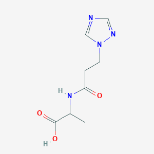 molecular formula C8H12N4O3 B2679847 2-[3-(1H-1,2,4-三唑-1-基)丙酰基]丙酸 CAS No. 1397001-06-7