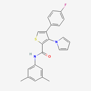 molecular formula C23H19FN2OS B2679851 N-(3,5-二甲基苯基)-4-(4-氟苯基)-3-(1H-吡咯-1-基)噻吩-2-基甲酰胺 CAS No. 1357752-31-8