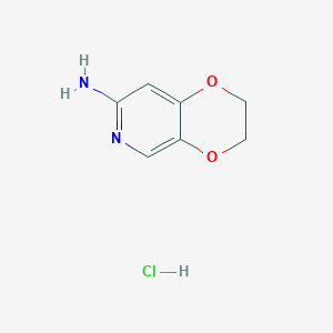 molecular formula C7H9ClN2O2 B2679852 2H,3H-[1,4]dioxino[2,3-c]pyridin-7-amine hydrochloride CAS No. 1909347-84-7
