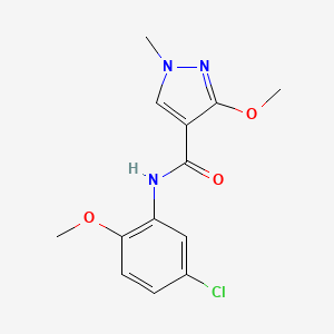 molecular formula C13H14ClN3O3 B2679855 N-(5-chloro-2-methoxyphenyl)-3-methoxy-1-methyl-1H-pyrazole-4-carboxamide CAS No. 1014026-96-0