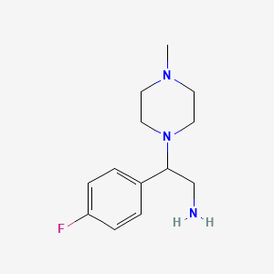 molecular formula C13H20FN3 B2679856 2-(4-Fluorophenyl)-2-(4-methylpiperazin-1-yl)ethanamine CAS No. 876715-91-2