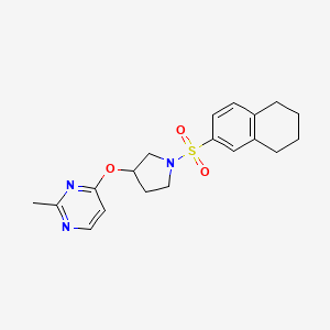 2-Methyl-4-{[1-(5,6,7,8-tetrahydronaphthalene-2-sulfonyl)pyrrolidin-3-yl]oxy}pyrimidine