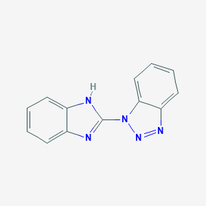 molecular formula C13H9N5 B267988 1-(1H-benzimidazol-2-yl)-1H-1,2,3-benzotriazole 