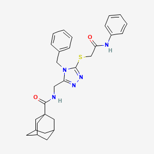 N-[[5-(2-anilino-2-oxoethyl)sulfanyl-4-benzyl-1,2,4-triazol-3-yl]methyl]adamantane-1-carboxamide