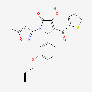5-(3-(allyloxy)phenyl)-3-hydroxy-1-(5-methylisoxazol-3-yl)-4-(thiophene-2-carbonyl)-1H-pyrrol-2(5H)-one