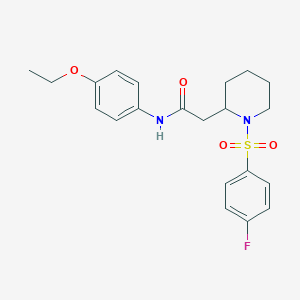 N-(4-ethoxyphenyl)-2-(1-((4-fluorophenyl)sulfonyl)piperidin-2-yl)acetamide