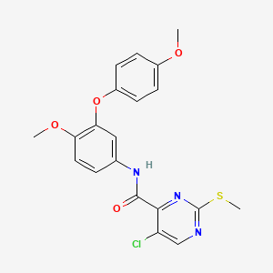 molecular formula C20H18ClN3O4S B2679890 5-chloro-N-[4-methoxy-3-(4-methoxyphenoxy)phenyl]-2-methylsulfanylpyrimidine-4-carboxamide CAS No. 1090628-27-5