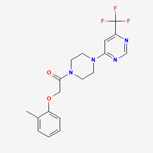 2-(o-Tolyloxy)-1-(4-(6-(trifluoromethyl)pyrimidin-4-yl)piperazin-1-yl)ethanone