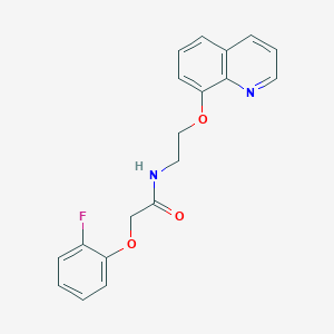 2-(2-fluorophenoxy)-N-(2-(quinolin-8-yloxy)ethyl)acetamide
