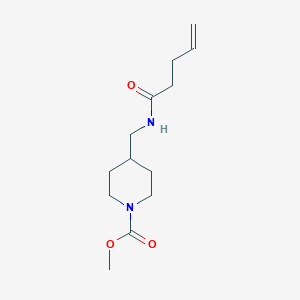 molecular formula C13H22N2O3 B2679915 Methyl 4-(pent-4-enamidomethyl)piperidine-1-carboxylate CAS No. 1235661-62-7