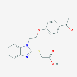 molecular formula C19H18N2O4S B267993 ({1-[2-(4-acetylphenoxy)ethyl]-1H-benzimidazol-2-yl}sulfanyl)acetic acid 