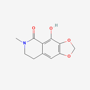 molecular formula C11H11NO4 B2679930 4-hydroxy-6-methyl-7,8-dihydro[1,3]dioxolo[4,5-g]isoquinolin-5(6H)-one CAS No. 2166954-22-7