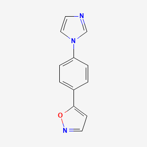 molecular formula C12H9N3O B2679937 5-[4-(1H-imidazol-1-yl)phenyl]isoxazole CAS No. 314268-36-5