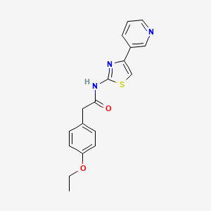 molecular formula C18H17N3O2S B2679940 2-(4-ethoxyphenyl)-N-(4-(pyridin-3-yl)thiazol-2-yl)acetamide CAS No. 923483-90-3