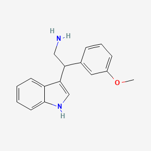 molecular formula C17H18N2O B2679943 2-(1H-Indol-3-YL)-2-(3-methoxyphenyl)ethanamine CAS No. 1018665-94-5