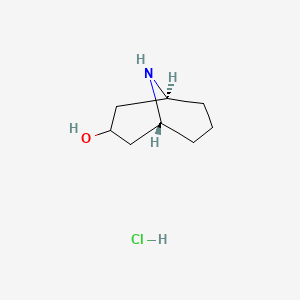 molecular formula C8H16ClNO B2679950 endo-9-Azabicyclo[3.3.1]nonan-3-ol hydrochloride CAS No. 240401-16-5