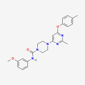 molecular formula C24H27N5O3 B2679959 N-(3-methoxyphenyl)-4-(2-methyl-6-(p-tolyloxy)pyrimidin-4-yl)piperazine-1-carboxamide CAS No. 1021119-39-0