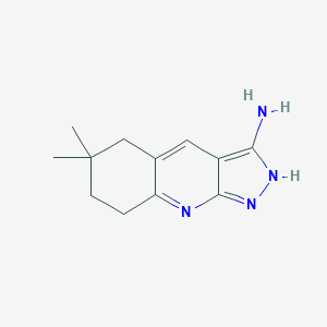 molecular formula C12H16N4 B267996 6,6-dimethyl-5,6,7,8-tetrahydro-1H-pyrazolo[3,4-b]quinolin-3-ylamine 