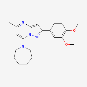 molecular formula C21H26N4O2 B2679967 7-(氮杂庚烷-1-基)-2-(3,4-二甲氧基苯基)-5-甲基吡唑并[1,5-a]嘧啶 CAS No. 932987-57-0