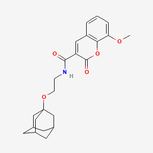 molecular formula C23H27NO5 B2679972 N-[2-(1-adamantyloxy)ethyl]-8-methoxy-2-oxochromene-3-carboxamide CAS No. 442657-84-3
