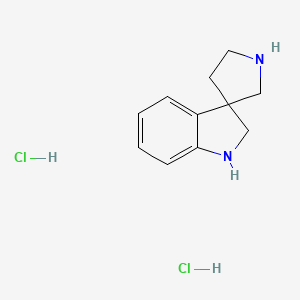 molecular formula C11H16Cl2N2 B2679982 1,2-Dihydrospiro[indole-3,3'-pyrrolidine] dihydrochloride CAS No. 1909316-65-9