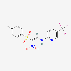 N-[(E)-2-(4-methylphenyl)sulfonyl-2-nitroethenyl]-5-(trifluoromethyl)pyridin-2-amine