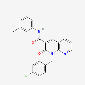 molecular formula C24H20ClN3O2 B2679984 1-(4-chlorobenzyl)-N-(3,5-dimethylphenyl)-2-oxo-1,2-dihydro-1,8-naphthyridine-3-carboxamide CAS No. 1005291-65-5